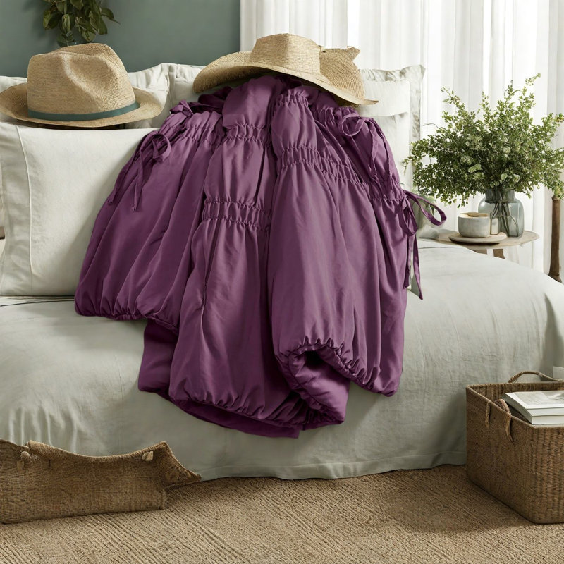 Romantic Purple Bedding Sets, Microfiber Style For Year-round Use