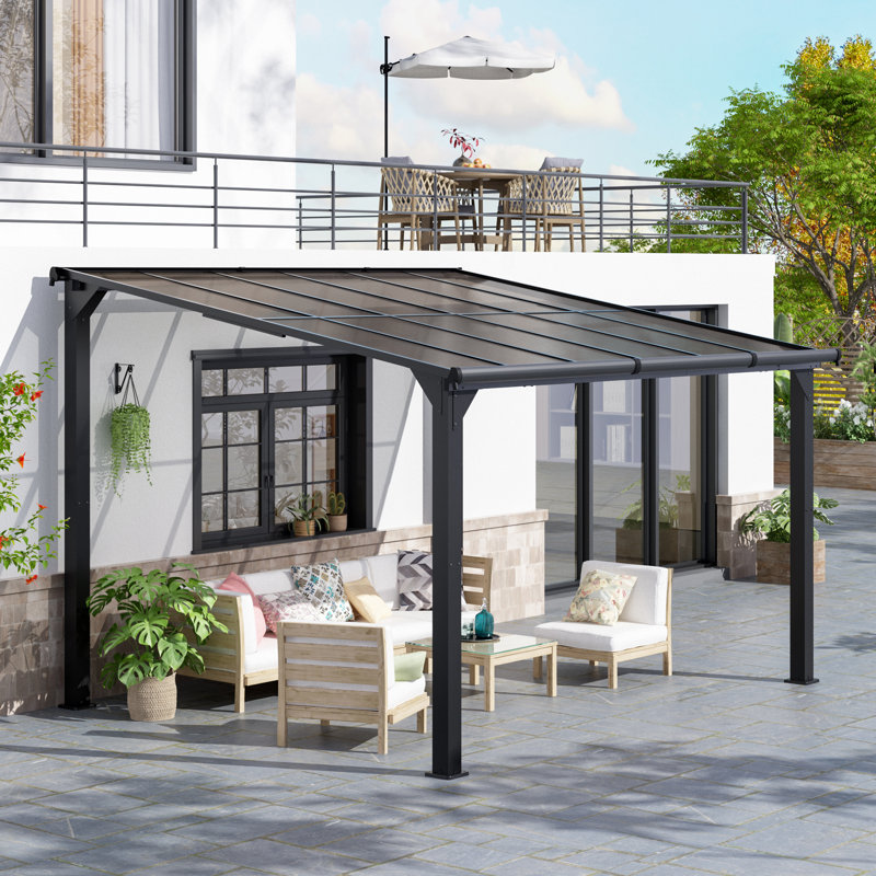 Metal Pavilion Gazebo, 76.2" H x 145.3" W x 120" D