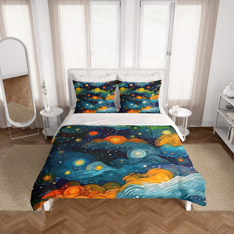 Abstract Duvet Cover, King Duvet Cover + 2 King Shams