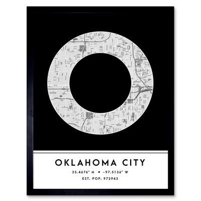 Oklahoma City Oklahoma United States City - Single Picture Frame Typography