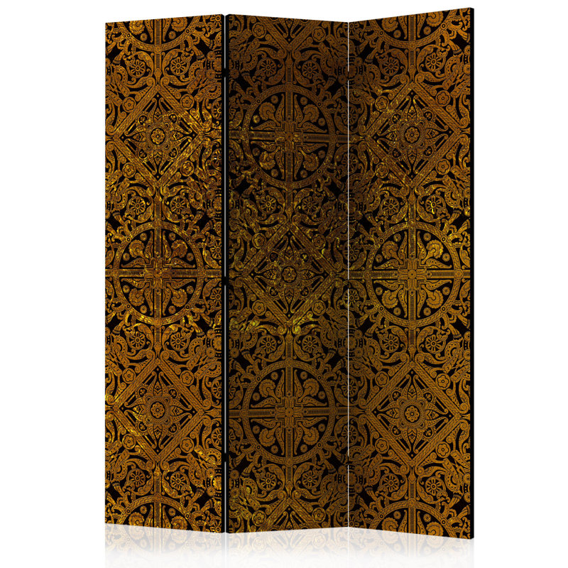 Gioacchino 135cm W x 172cm H 3 - Panel Solid Wood Folding Room Divider