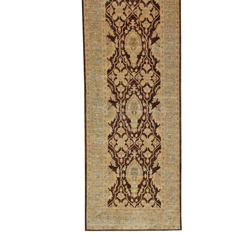 Sultanabad One-of-a-Kind 3'4" X 15'2" New Age Runner Wool Area Rug in