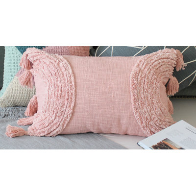 Housse de coussin touffetée