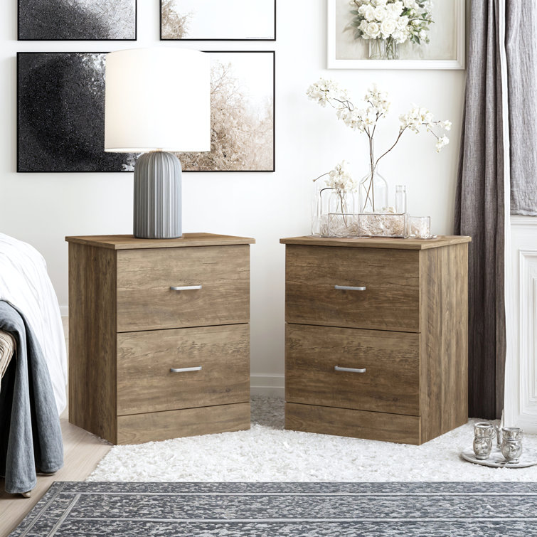 Allyannah 2 Drawer Nightstand (Set of 2)