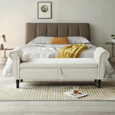 Banc de rangement rembourré Lalita