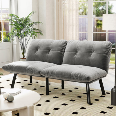 Canapé-lit pliant convertible gris