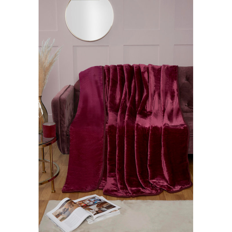 Ajda Standard Throw Blanket, Purple, 59cm W x 79cm L