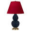 Small Double Gourd Accent Lamp - Sangria, Deep Patina Bronze - Lavender, Plum Shade-583633517-584545644