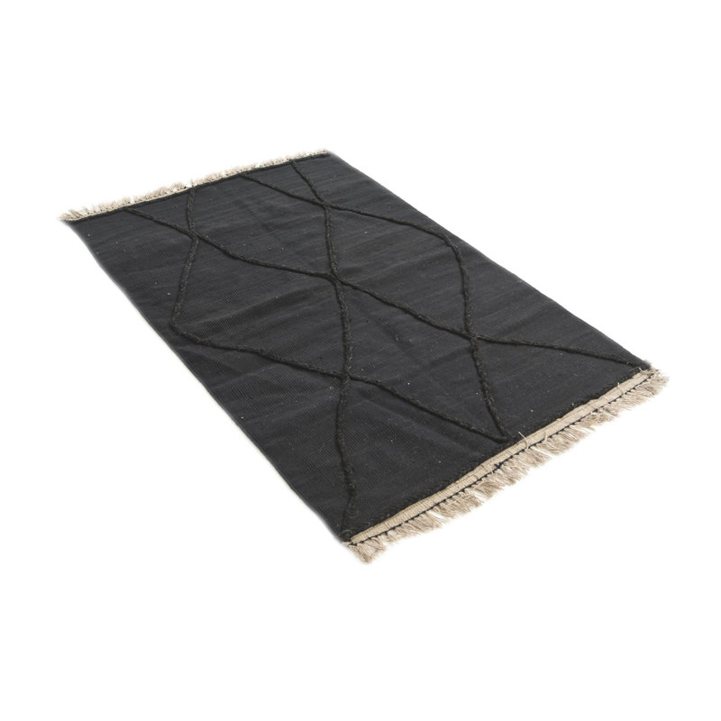 Tapis noir 3 x 5 Parrett
