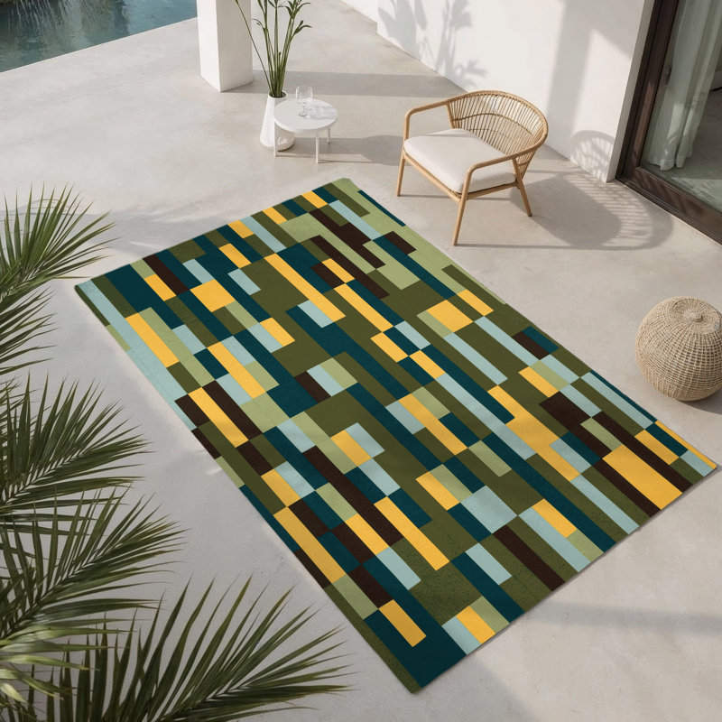 Tapis intérieur et extérieur Geomatrix, Rectangle 3' x 5'