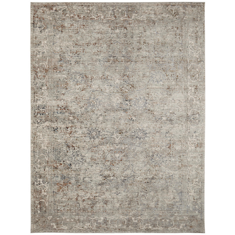 Area Rug in Gray, Rectangle 3'11" x 5'11"