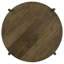 Table d'appoint naturelle et bronze industriel avec tablette inférieure