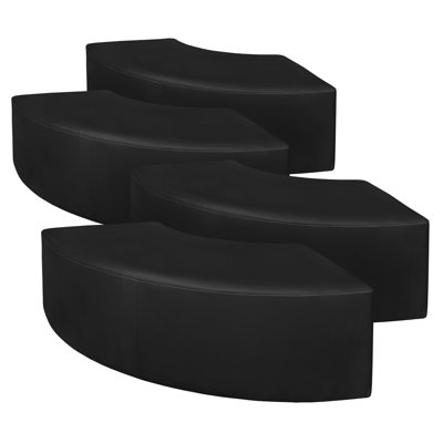 Regency Aurora Curved Vinyl Ottoman