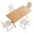Kitchen Dining Set, 63'' Dining Table with 32.8'' Upholstered Dining Chairs(Table 4Chairs)-126089429-126089430-126089431