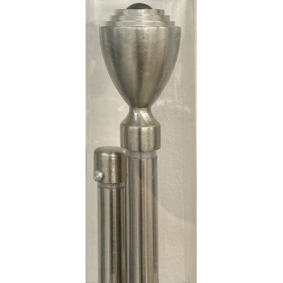 Tringle à rideaux double réglable en nickel poli de 48 à 86 po