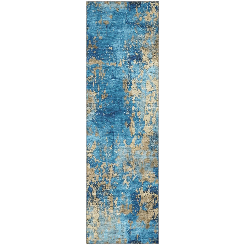 Premium Machine Washable Jacquez AMF1789 Modern Rug, Runner 2'3" x 7'6"