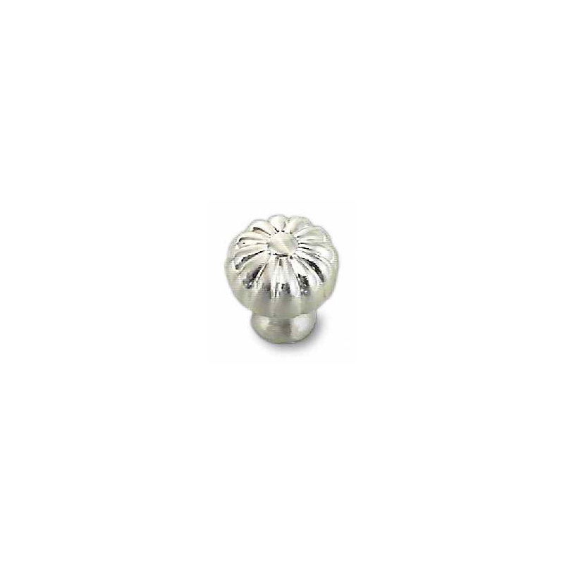(Paquet de 5) Poignée de citrouille de 1 pouce, Argent satiné brossé