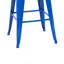  24 tabourets de comptoir en métal 24 po, ensemble de 4 tabourets de bar intérieur / extérieur empilables, bleu-46415772-46415773-46415774
