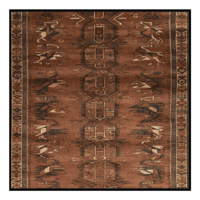 Machine Washable Turkish Brown Area Rug