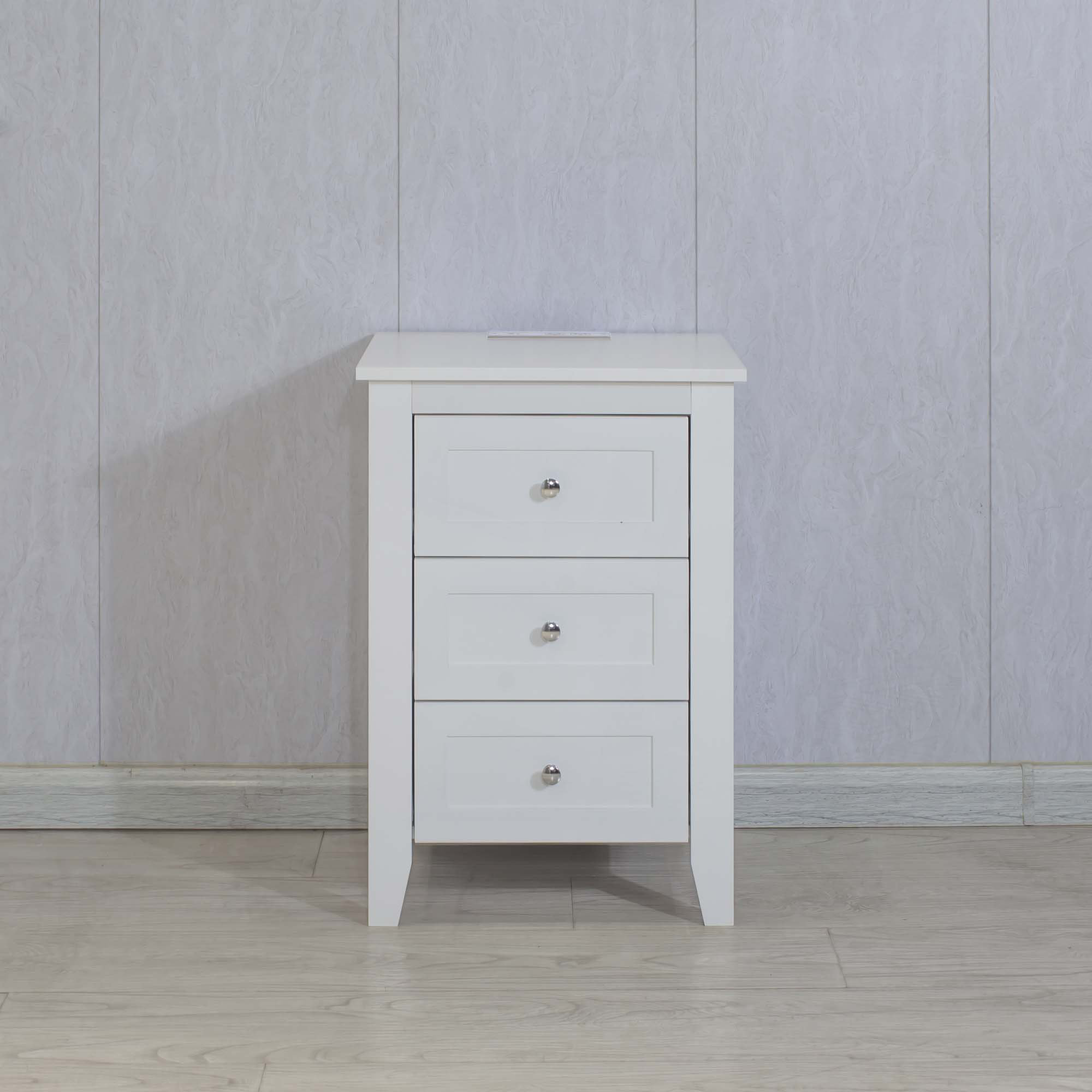 Red Barrel Studio® White 3 Drawer Nightstand | Wayfair