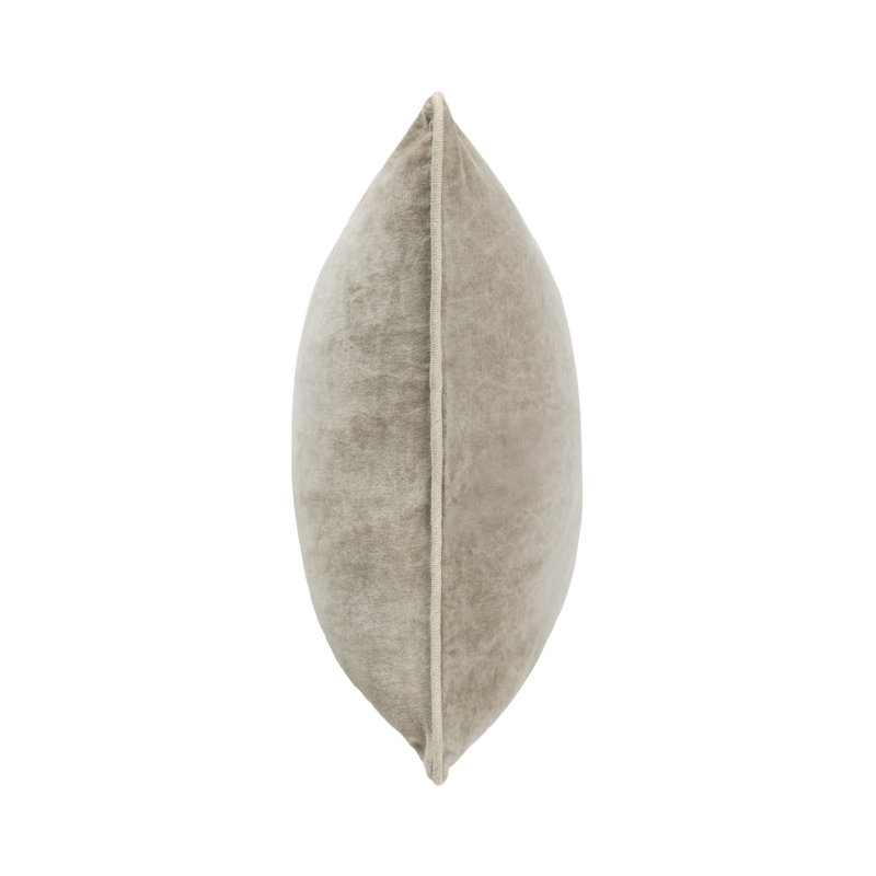 Harriet Cotton Throw Pillow, Moss Green, Square 22"