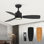 Ventilateur de plafond standard 42 po avec lumières DEL Emidia - noir