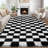 Soft Fluffy Large Rugs for Living Room Shaggy Area Rug Non Slip Modern Checkered Luxury Shag Plush Carpet for Kids Room Bedroom Dorm Home Decor-244435429