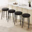 Ensemble de 4 tabourets de comptoir 24,75 po, ensemble de 4 tabourets de comptoir noirs avec structure en fer, coussin éponge, repose-pieds, convient à la cuisine / chambre à coucher / salle à manger.-654957083