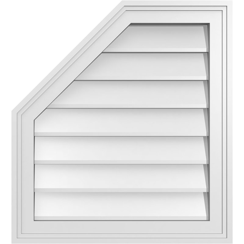 Évent en demi-octogone supérieur à montage en surface Signature, H 1,5 po x L 20 po x l 22 po
