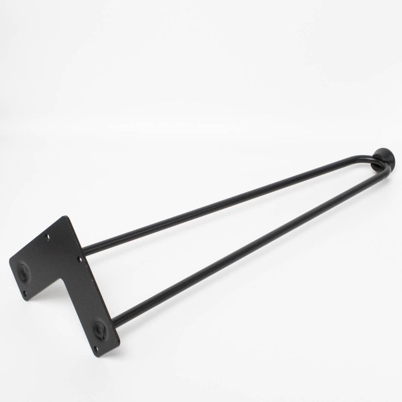 Mid Century Modern Hairpin Furniture Legs, 18" H, Charcoal (Black)