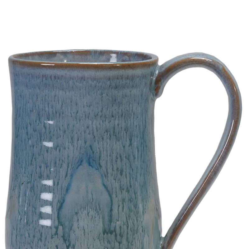 4-Piece Stoneware Mug With Reactive Glaze
