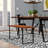 Modern Brown 40" Bench with Sturdy Metal Frame