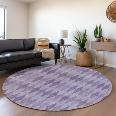 Premium Machine Washable Cerrito AMF561 Purple Rug
