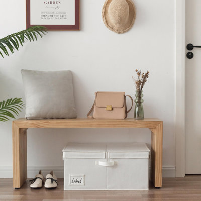 Bacs de rangement en tissu avec couvercles, boîtes de rangement décoratives, panier de rangement pour tablettes, très grands bacs de rangement pour vêtements, coffre de rangement pour jouets, ivoire, paquet de 2