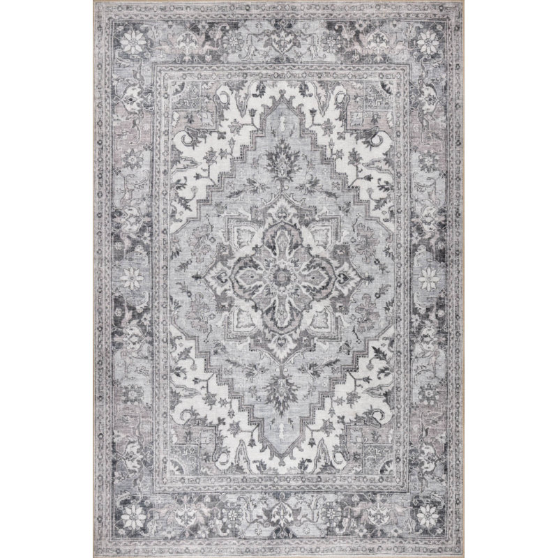 Tapis en chenille lavable Stonart, Rond 5 pi