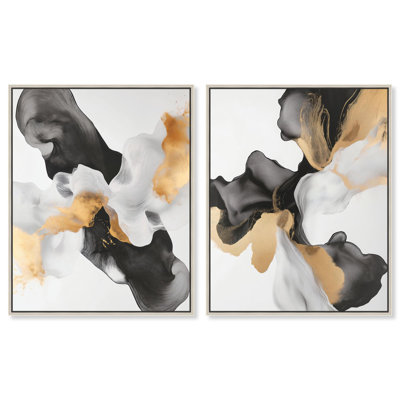 Celestial Boundaries Set Canvas Set of 2 Elegant Modern Art by Art Remedy
