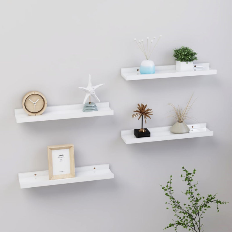 Floating Shelf, 1.2'' H x 15.7'' W x 3.5'' D, White