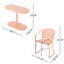 Ensemble bistro 3 pièces, 1 table ovale et 2 chaises-1373956602