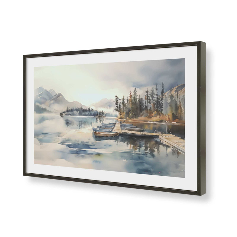 Harbour of Stillness, reproduction encadrée, Noir satiné, H 19 po x l 25 po