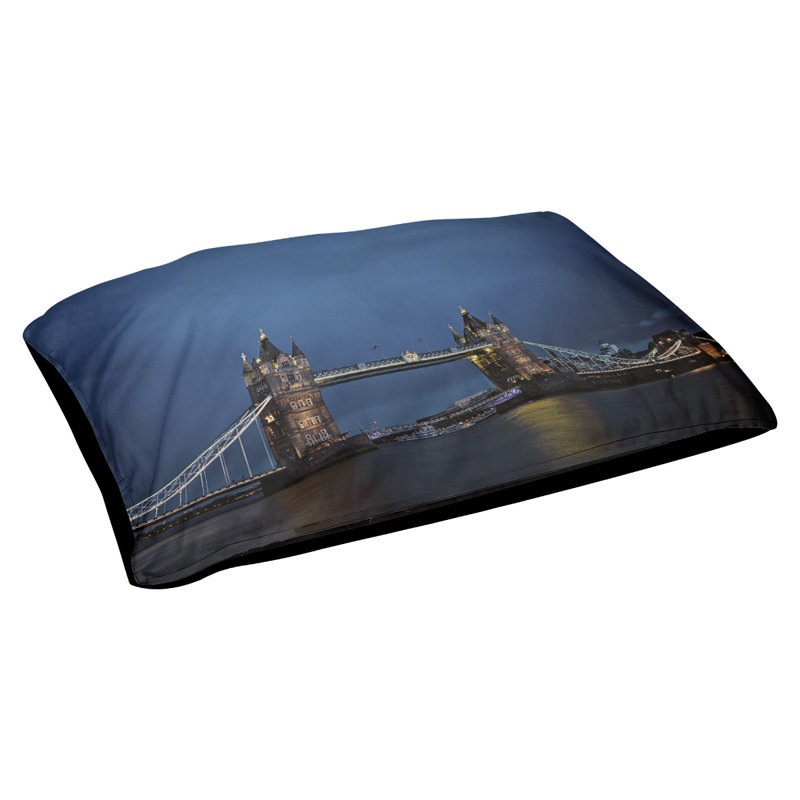 Coussin de conception de lit pour chat tour bridge Burmeister, L 42 po x l 52 po, Noir
