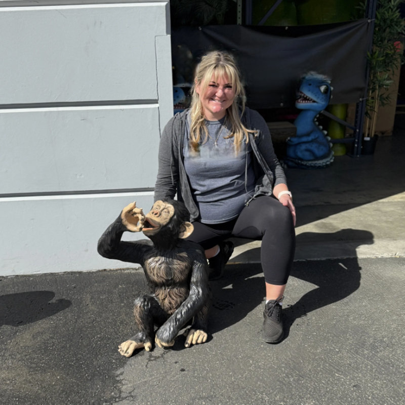 Statue boozy chimpanzé