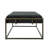 Upholstered Velvet Ottoman Bench With Brass Finish-163026502