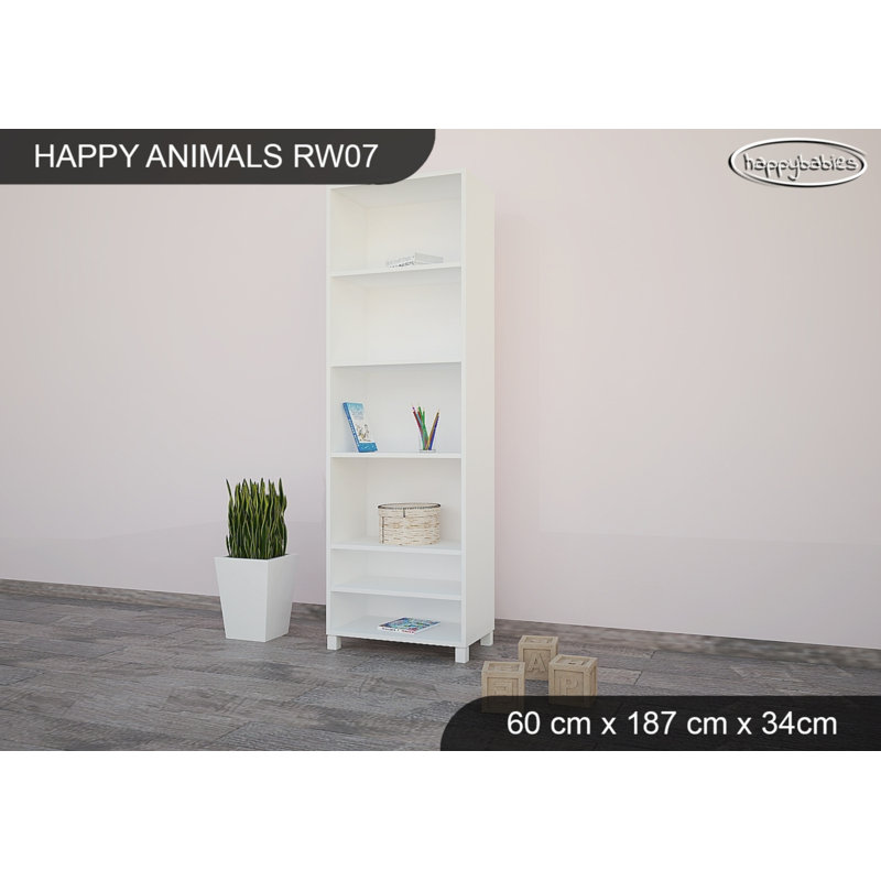 187cm H Cube Unit Kids Bookcase, 177cm H x 60cm W x 34cm D, White