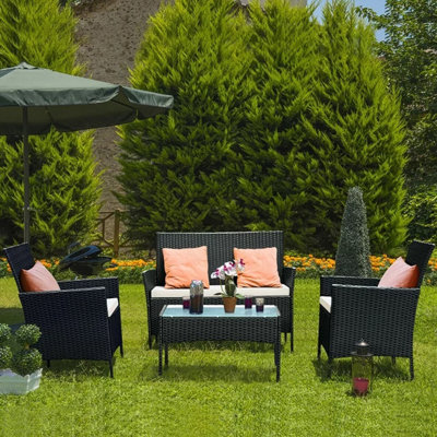 Baranowski 4 Seater Rattan Conversation Set