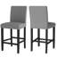 Gurrola 25" H Mid-century Modern Fabric Upholstered Solid Wood Counter Stool with Low Back, Set of 2-876203441