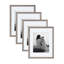 Ambrine Gray Wood Picture Frame - Set of 4 with Mat