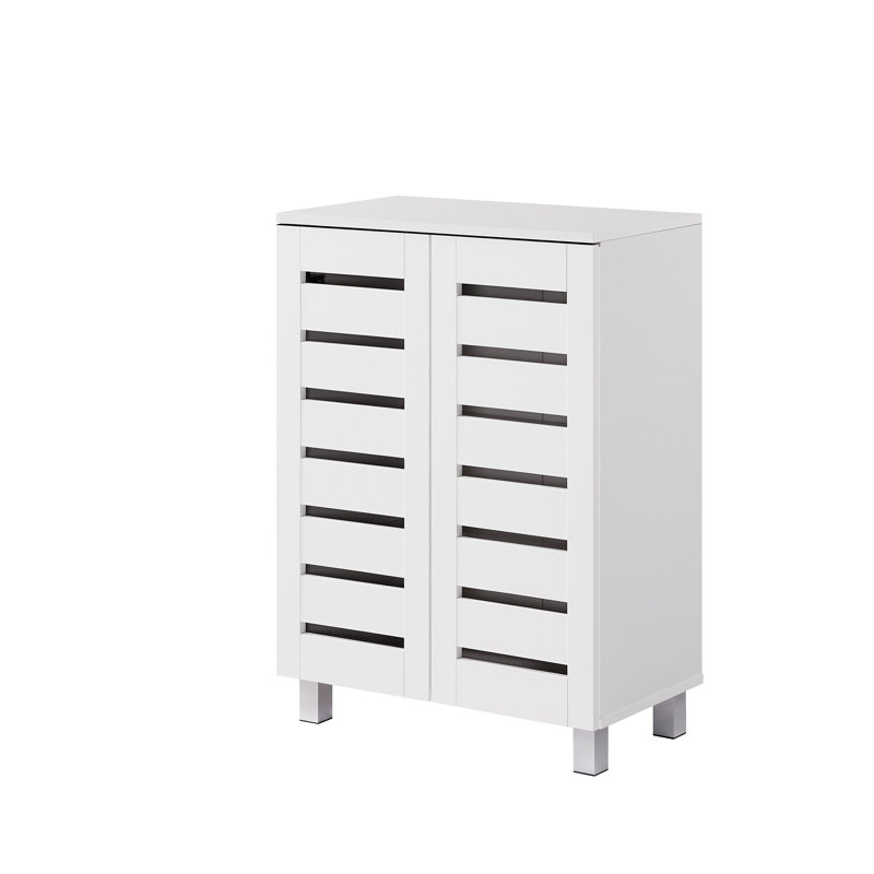 Euston 10 Pair Shoe Storage Cabinet, White
