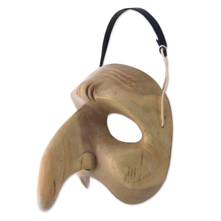 Hibiscus Wood Theatrical Mask - Big Nose