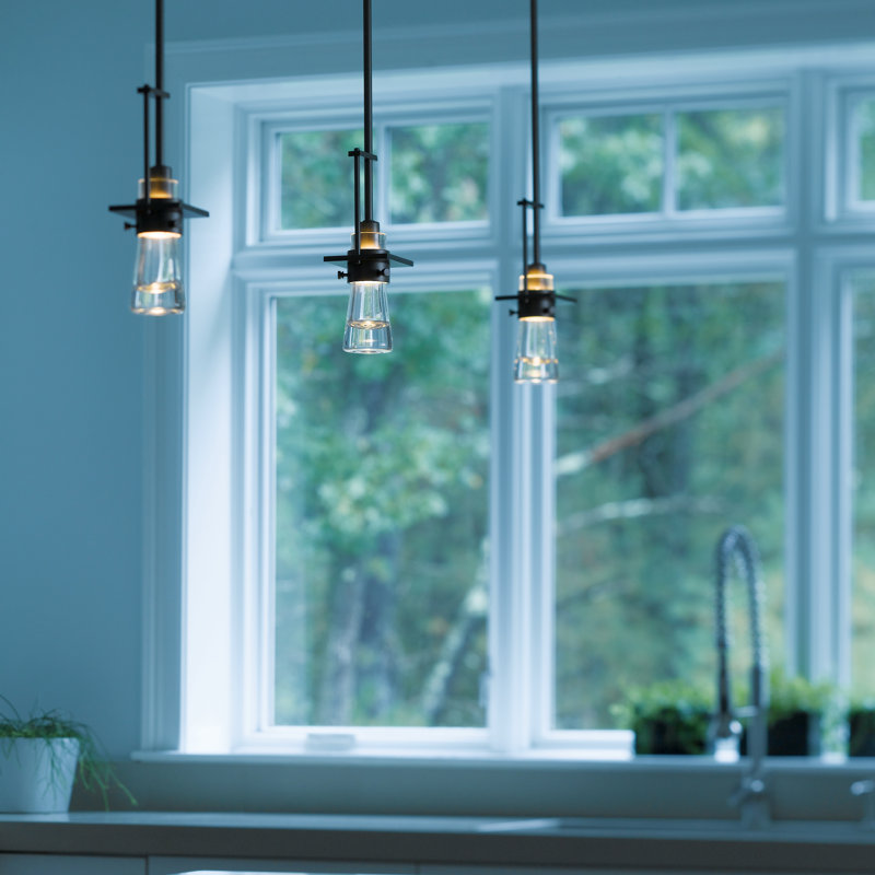 Erlenmeyer Mini Pendant, Black, Small: 12.5" - 57.5"