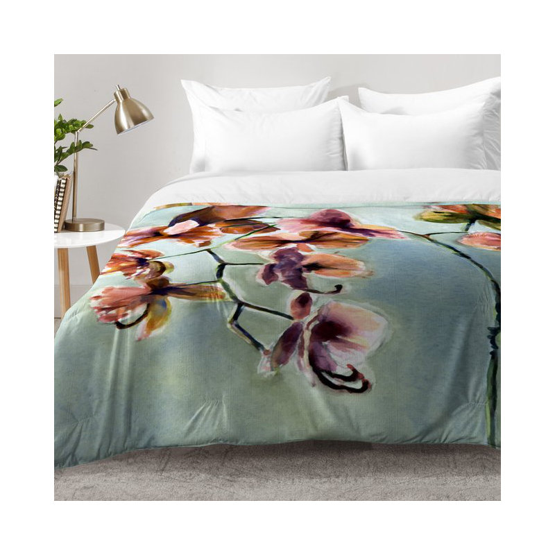 Ensemble d'édredon Orchids, Édredon pour très grand lit + 2 très grandes ta